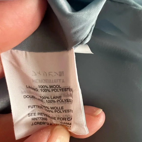 J Crew Wool Mini Skirt Powder Blue 10P - Picture 4 of 4